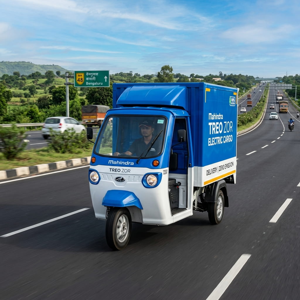 Treo Zor Electric Delivery Van Highway Run